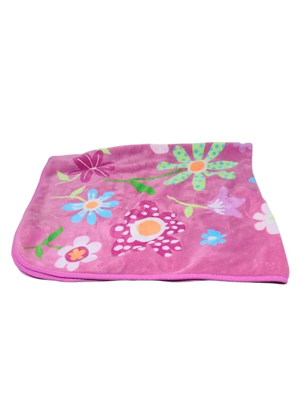 Small Wonders Flower Butterfly Plush Throw Blanket 60x49 Toddler Kids Vintage